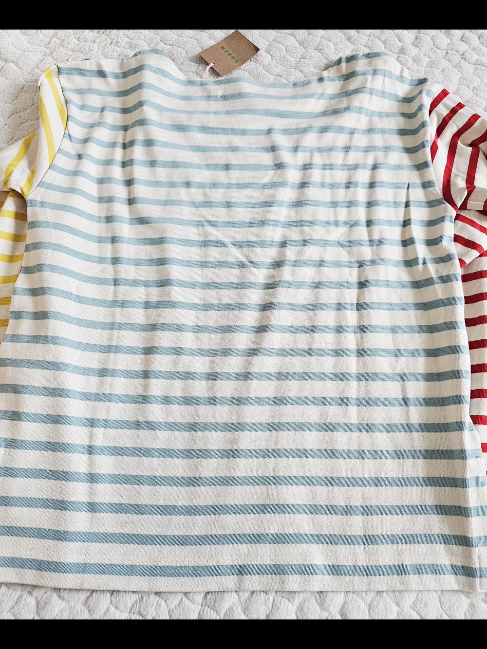 New Boden Women's Multi-Stripe Long Sleeve Top - Blue/Red/Yellow - Picture 9 of 9